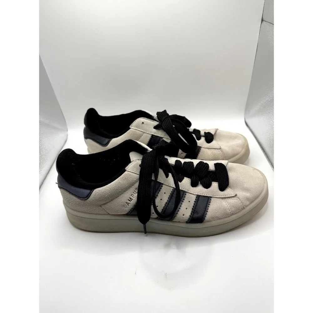 Adidas Campus 00s HQ8711 Mens 8.5 Sneaker Beige Aluminium Black Skateboard Shoes